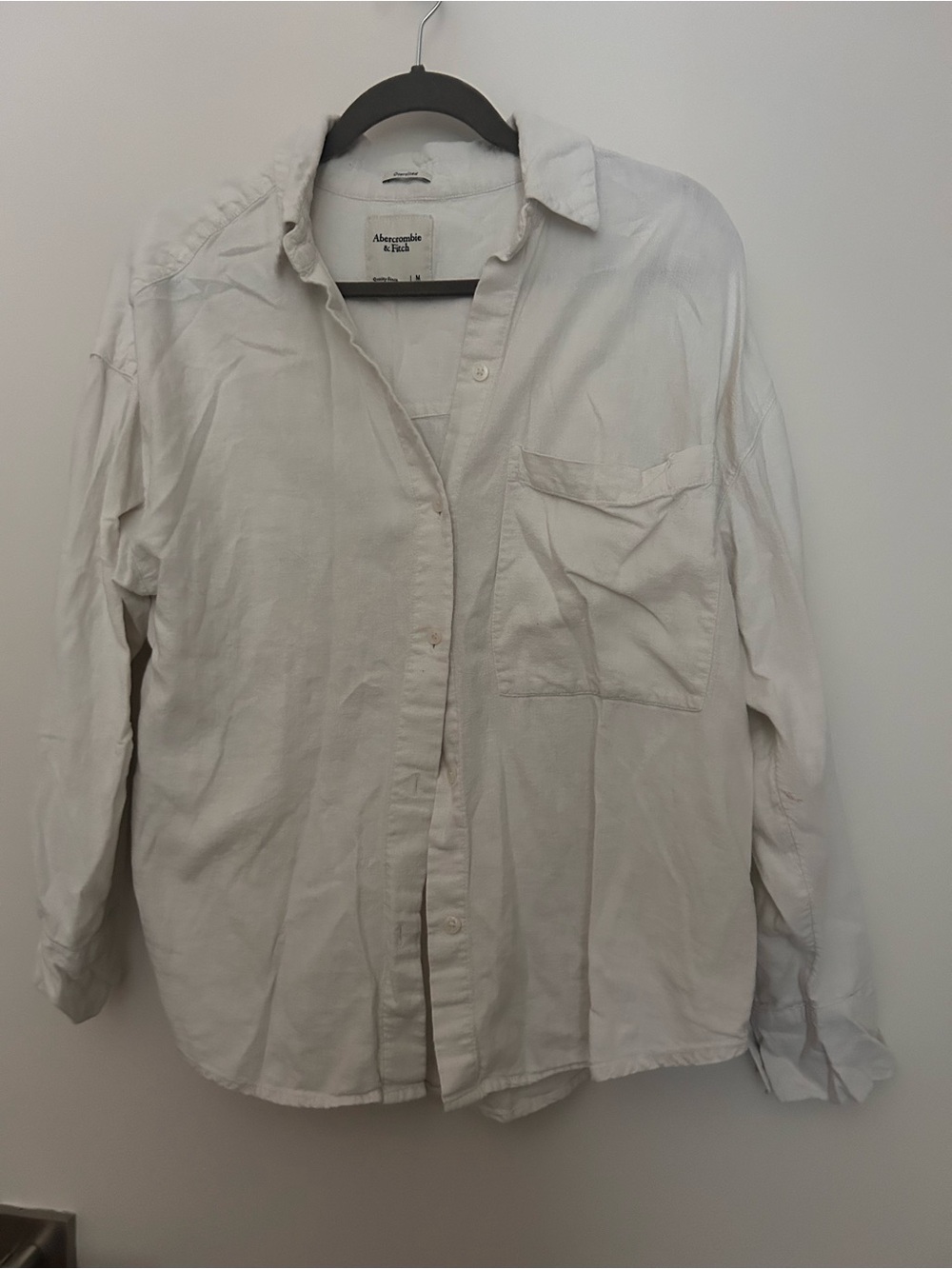 Abercrombie & Fitch Men’s Cream Button-Down Shirt